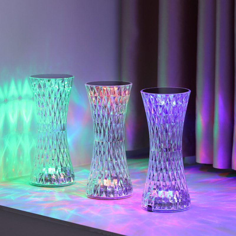 Lighting Decorative - โคมไฟตั้งโต๊ะคริสตัลอะคริลิคตกแต่งคริสต์มาส ไฟกลางคืนสำหรับห้องนอน ไฟ LED ข้างเตียง ของขวัญ