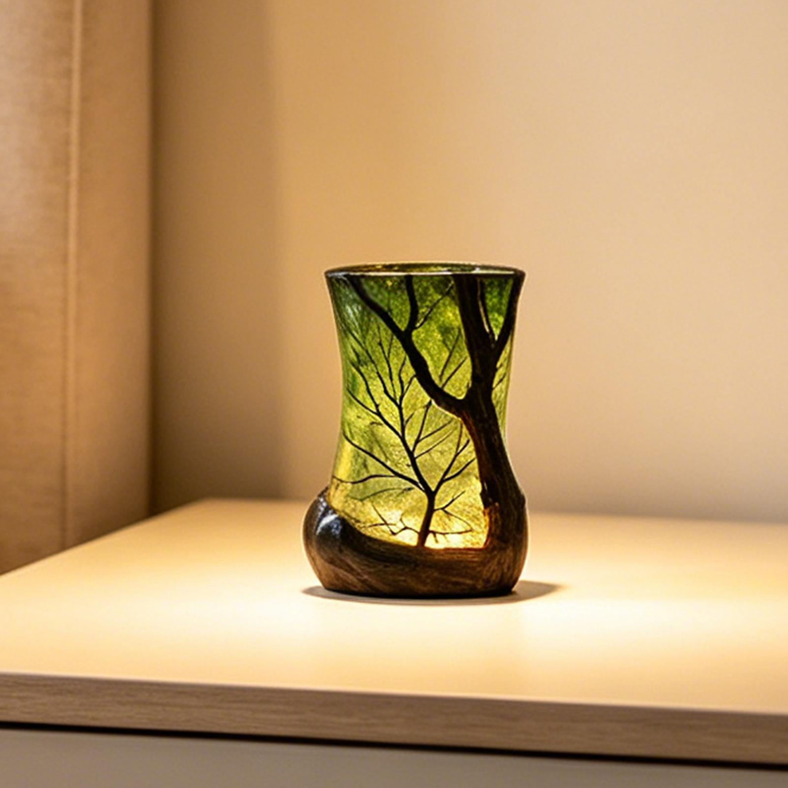 Lighting Decorative - โคมไฟตั้งโต๊ะข้างเตียง ไฟกลางคืนลายป่า ไฟตกแต่งสร้างบรรยากาศ สำหรับบ้าน สำนักงาน ห้องนอน