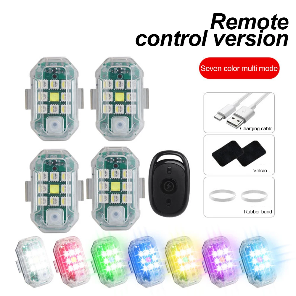 Touch Dimmer Lamp - รีโมทคอนโทรลไร้สาย LED เครื่องบิน Strobe Light สําหรับรถยนต์รถจักรยานยนต์อัตโนมัติจักรยาน