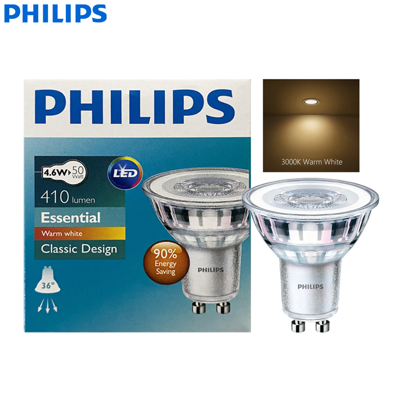 Philips Bulb Led Classic - ฟิลิปส์ หลอดไฟ LED GU10 PAR16 แบบฝังฝ้าเพดาน