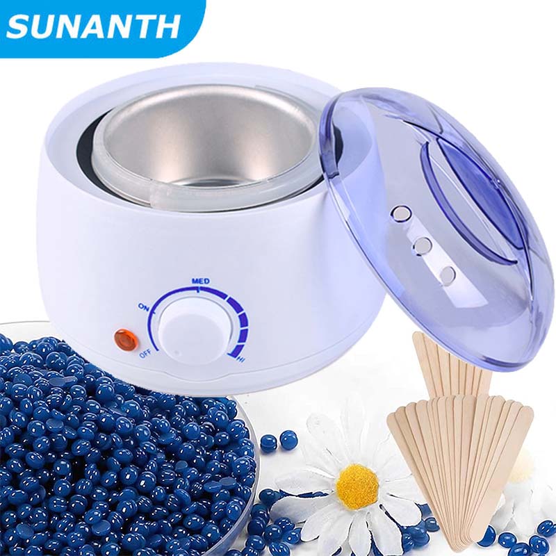 Wax Melter Electric - เครื่องอุ่นแว็กซ์กำจัดขนอัจฉริยะ 200 มล. สำหรับมือและเท้า เครื่องกำจัดขนด้วยแว็กซ์ ชุดดูแลผิวพร้อมแว็กซ์พาราฟินและเม็ดแว็กซ์