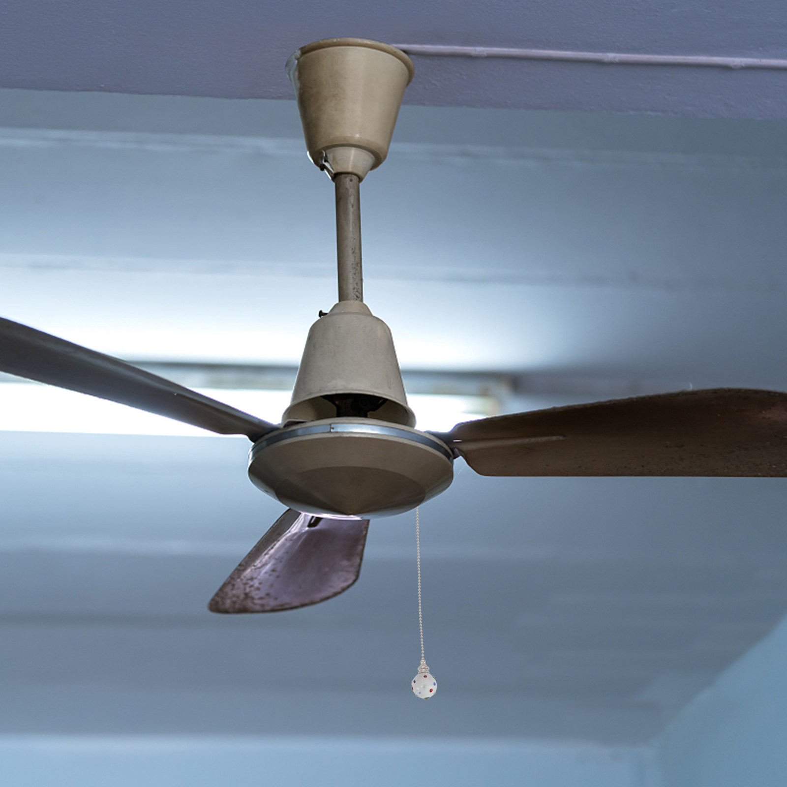 Decor Lighting Ceiling Fans - โคมไฟระย้าคริสตัลทรงกลมขนาด 50 ซม. พร้อมสายดึงสำหรับพัดลมเพดาน ตกแต่งสวยงาม แวววาว