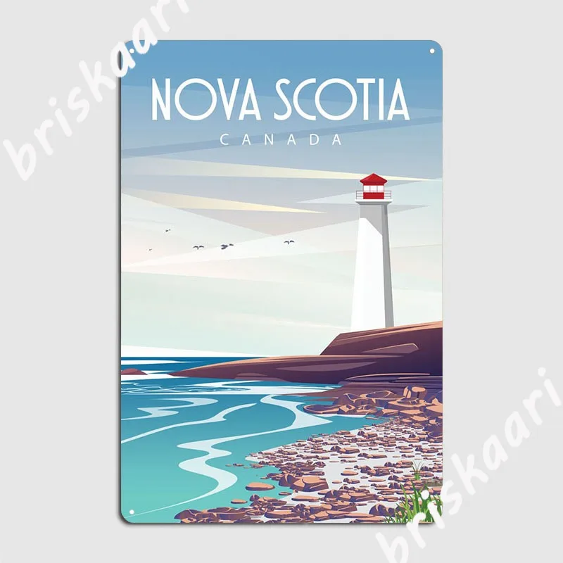 Nova Decor & Lighting Vase - Nova Scotia ป้ายโลหะการออกแบบ Club Garage ตกแต่งโรงรถ