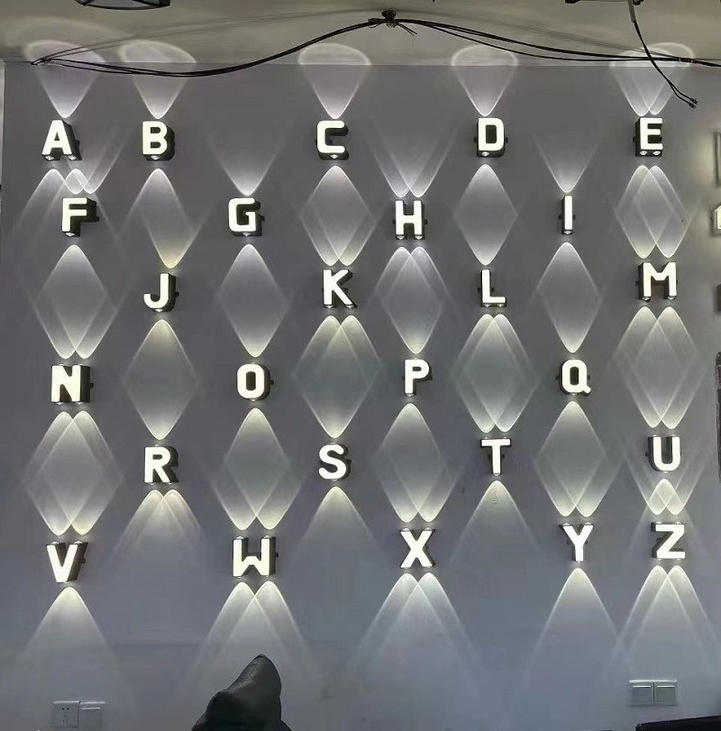 Wall Decor Lighting - ไฟติดผนังกันน้ำกลางแจ้ง IP65 ไฟตกแต่งภายในบ้าน ตกแต่งร้านค้า ร้านอาหาร ตัวอักษร