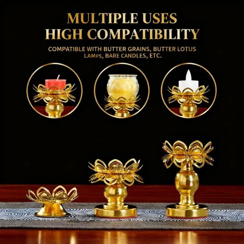 2 ชิ้น ที่วางโคมไฟดอกบัวสีทองส - Lighting Decoration For Diwali บทวิจารณ์และราคา