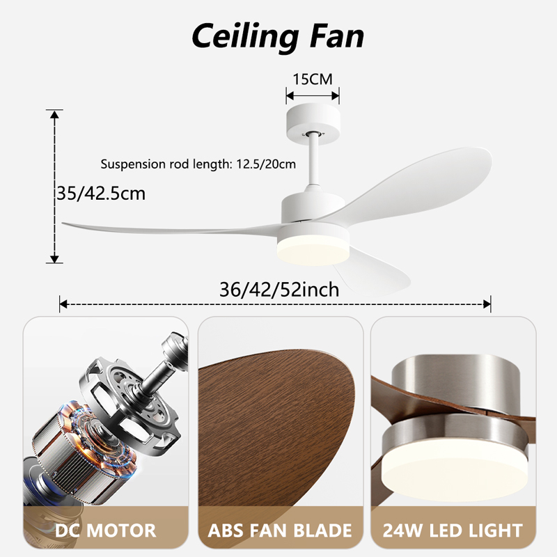 พัดลมเพดานขนาด 36/42/52 นิ้ว ส - Decor Lighting Ceiling Fans บทวิจารณ์และราคา