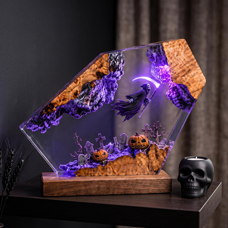 โคมไฟตั้งโต๊ะเรซินรูปแม่มดแบบป - Lighting Room Decor Items บทวิจารณ์และราคา