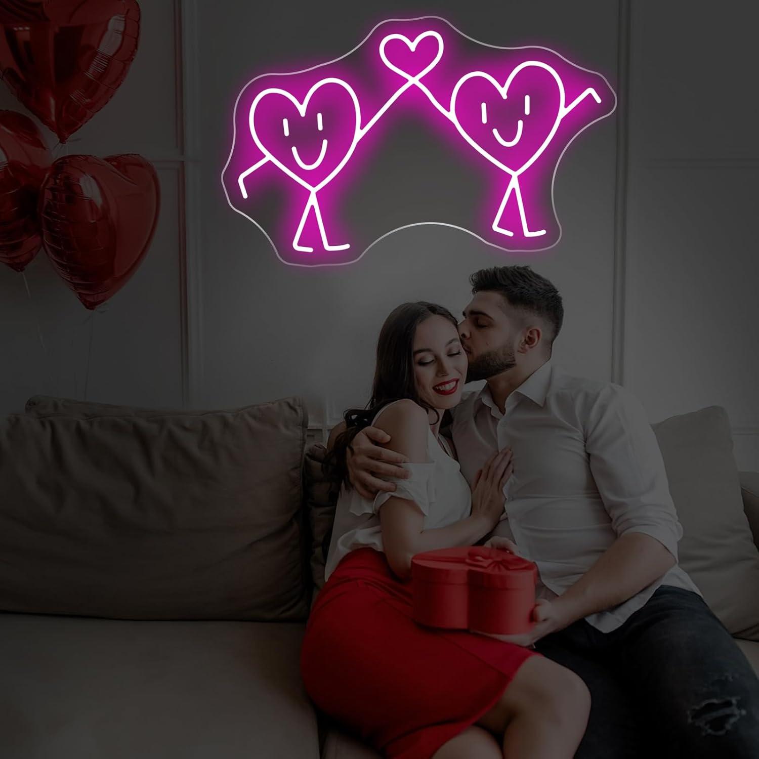 ป้ายไฟนีออนรูปหัวใจ ไฟ LED ปรั - Wall Decor Lighting บทวิจารณ์และราคา