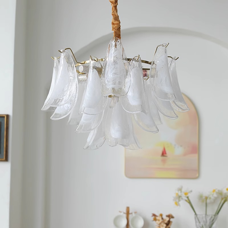 โคมไฟระย้าแก้วปรับระดับได้สีทอ - Decor Lighting Discount บทวิจารณ์และราคา