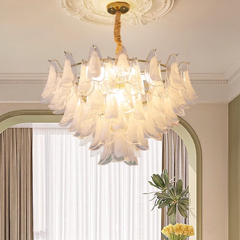 โคมไฟระย้าแก้วปรับระดับได้สีทอ - Decor Lighting Discount บทวิจารณ์และราคา