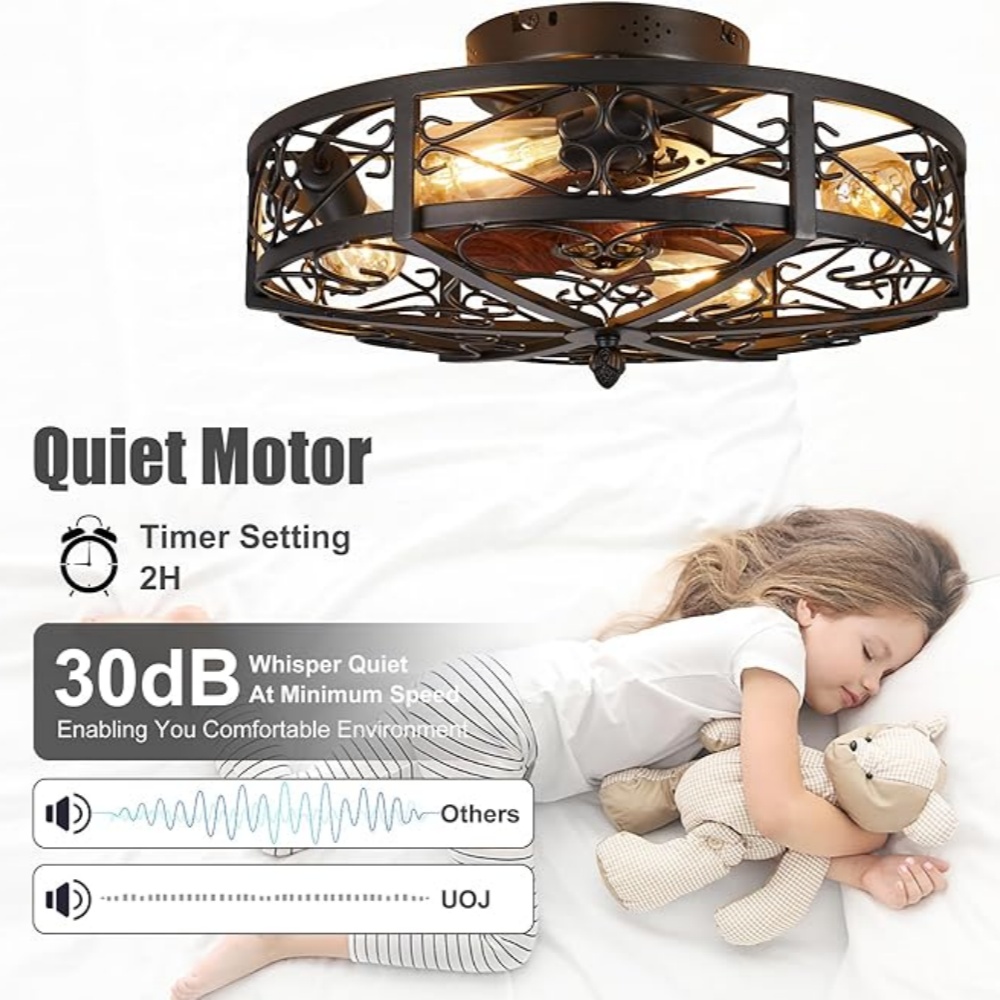 พัดลมเพดานแบบมีกรอบขนาด 20 นิ้ - Decor Lighting Ceiling Fans บทวิจารณ์และราคา