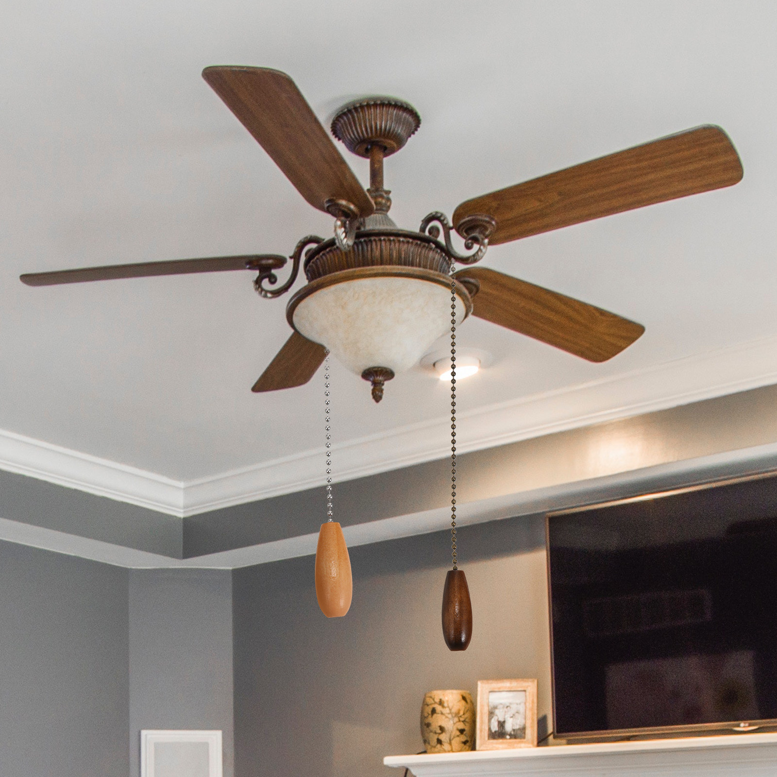 3 ชิ้น โซ่ดึงไม้สุดหรูสำหรับโค - Decor Lighting Ceiling Fans บทวิจารณ์และราคา