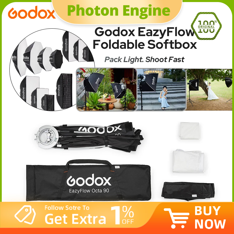 Godox ซีรีส์ EazyFlow ซอฟต์บ็อ - Lighting Gallery บทวิจารณ์และราคา
