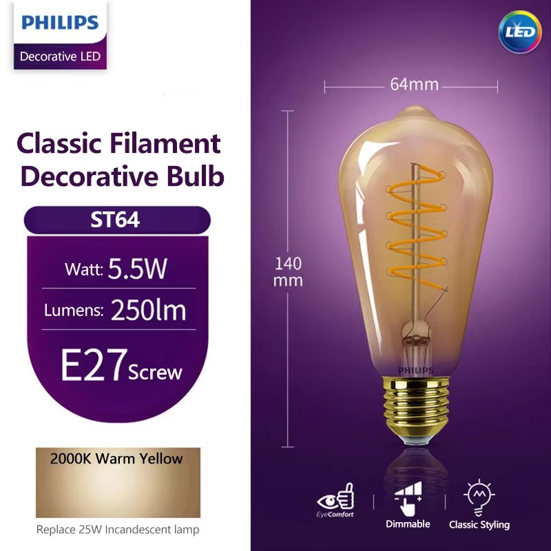 หลอดไฟ LED ตกแต่ง Philips Soft - Philips Bulb Led Classic บทวิจารณ์และราคา